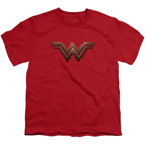 WONDER WOMAN MOVIE : WONDER WOMAN LOGO S\S YOUTH Cotton 18\1 Red XS For Discount