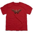 WONDER WOMAN MOVIE : WONDER WOMAN LOGO S\S YOUTH Cotton 18\1 Red SM Fashion